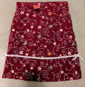 The Children's Place Red Skirt with Green Embroidery